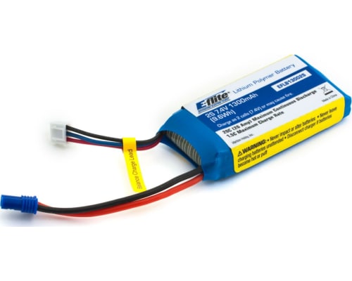 discontinued 1300mah 2s 7.4v 20c Li-Po 18 Awg Ec2 photo