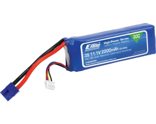 2200mah 3s 11.1v 30c Lipo 13awg Ec3 photo