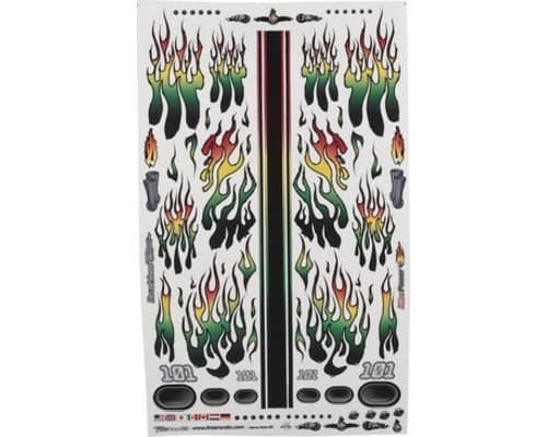 Flames Rasta Decal Sheet photo