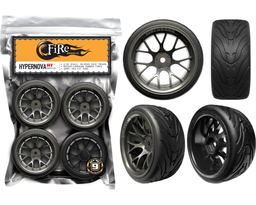 Hypernova RT9 1/10 Wheels/Tires set of 4 photo