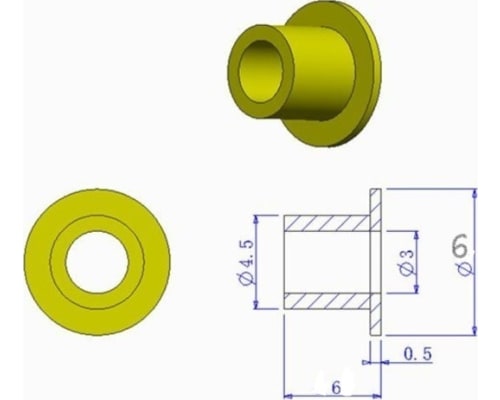 Stainless Steel Flange Pipe 3x4.5x6 mm photo