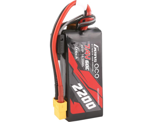 G-tech 60C 2S1P 7.4 v 2200mah LiPo XT60 Plug photo