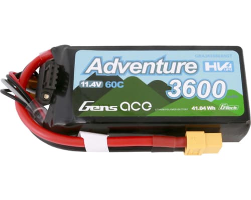 11.4V 3600mAh 3S 60C G-Tech Smart LiPo: XT60 photo