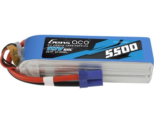 11.1V 5500mAh 3S 60C LiPo: EC5 photo