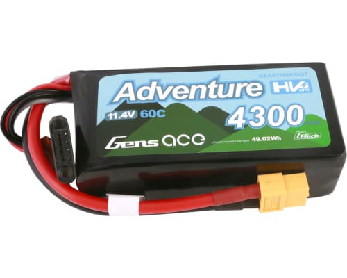 11.4V 4300mAh 3S 60C G-Tech Smart LiPo: XT60 photo