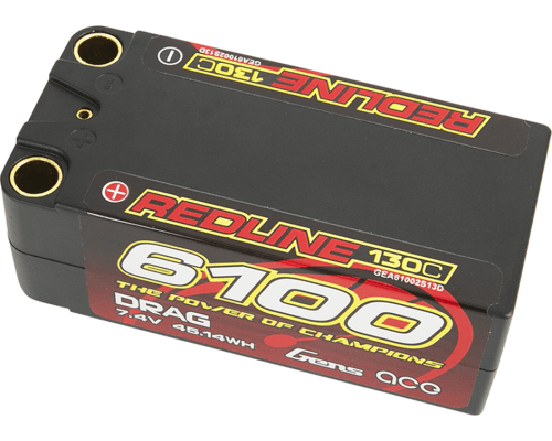 7.4 6100 mAh 2S 130C LiPo Hard Case 8mm Bullet photo