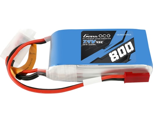 7.4V 800mAh 2S 45C LiPo: JST photo