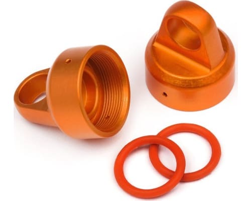 Orange Aluminum Top Shock Cap for the Savage Xs 2 pieces photo