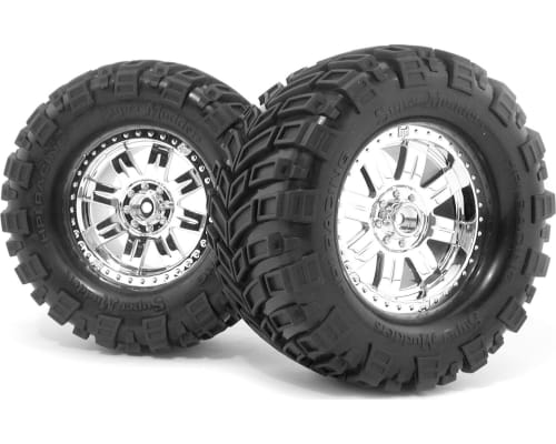 HPI Racing Super Mudders Mounted Tires Shiny Chrome (2) photo