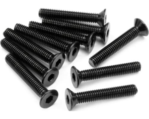 Flat Head Screw M3x18mm Hex Socket Hellfire (10) photo