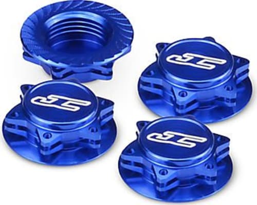 Fin 1/8 Serrated Light-Weight Wheel Nut Blue (4) photo