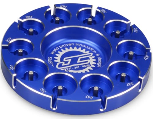 Jconcepts Aluminum Pinion Puck Stock Range 27-36t 48-P (Blue) photo