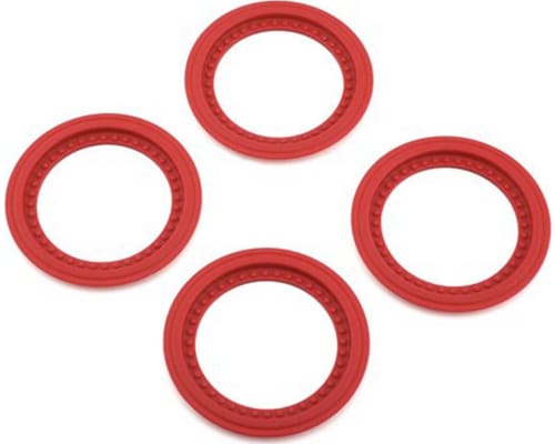 Tribute Wheel Mock Beadlock Rings-glue-on 4pc Red photo