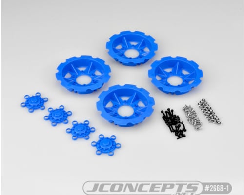 Tracker Wheel Discs for Dragon Wheels Blue 4 pieces photo