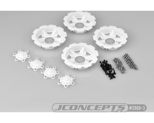 JCO2668-3 Tracker Wheel Discs 4 pieces - White photo