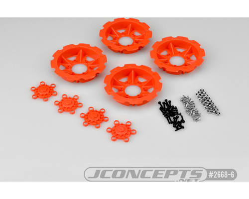 Tracker Wheel Discs, for Dragon Wheels, Orange 4pcs photo