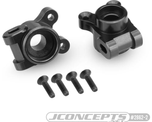 B6.2 Aluminum Rear Hub Carriers L & R - Black photo