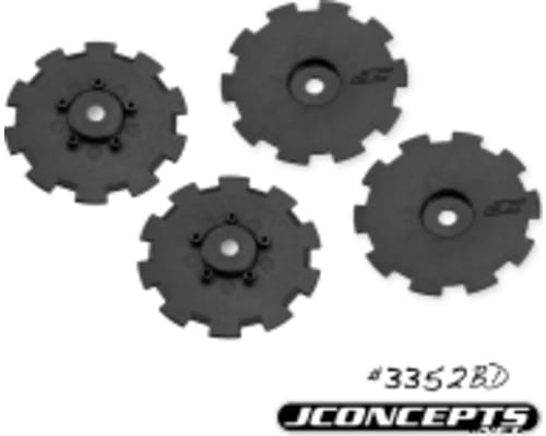 Hazard Losi SCT-E/22 SCT Wheels Dishes - Black (4) photo