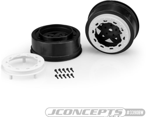 Tremor Slash Narrow Front Wheel - Black Wheel / White Beadlock photo