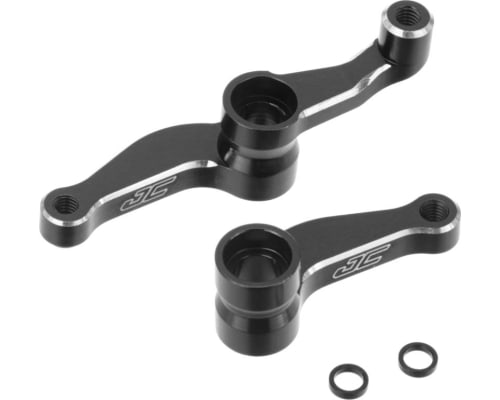 Aluminum Steering Bellcranks Black: DR10/SR10/RB10 photo