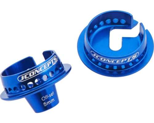 Fin Shock 5mm Off-Set Spring Cup Blue 2 Pieces photo