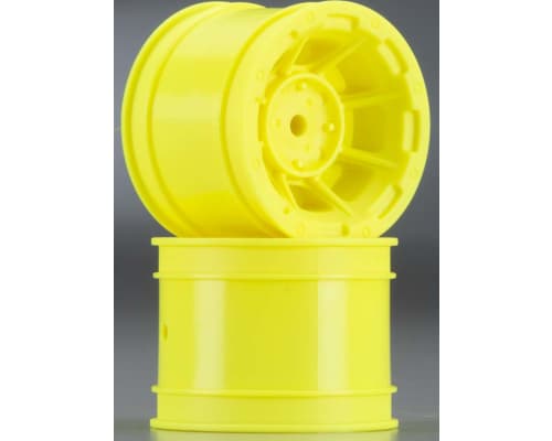 Hazard 1.7 inch RC10 Rear Wheels Yellow (2) photo