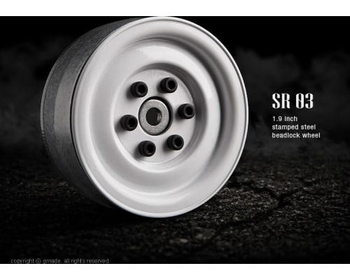 1.9 Sr03 Beadlock Wheels Gloss White 2 photo