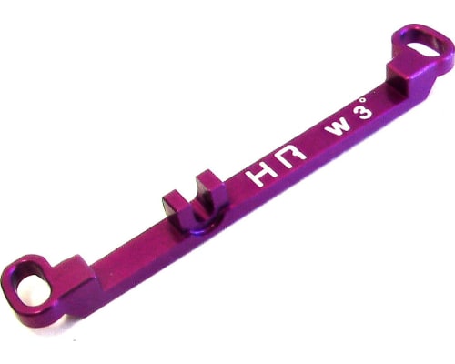 Aluminum Steering Link Long +3 Deg (Purple) - Kyosho Mr-03 photo