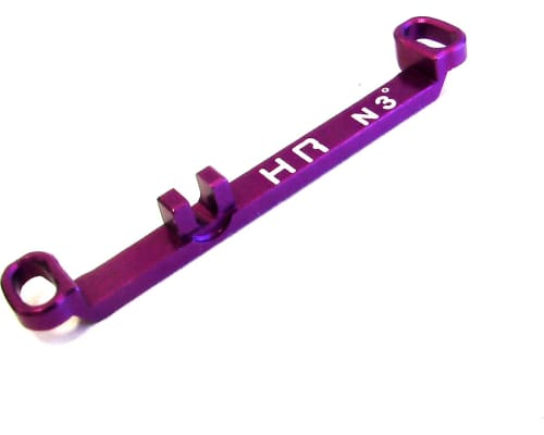 Aluminum Steering Link Short +3 Deg (Purple) - Kyosho Mr-03 photo