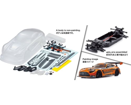 1/10 Fazer Mk2 Chassis Kit with 2020 Mercedes Amg Gt3 Clear Body photo