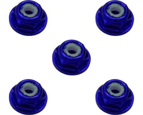 3mm Blue Flanged Lock Nut (5) photo