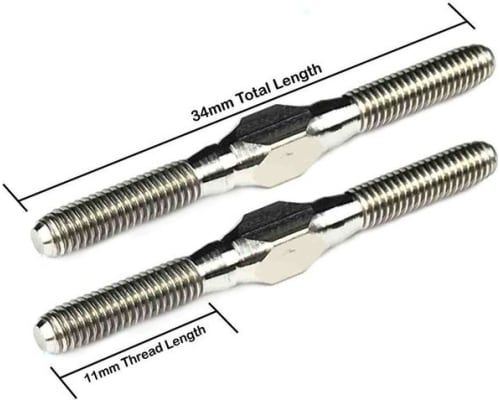 discontinued Punisher Titanium Turnbucklesm, 3mm X 34mm, 2 photo