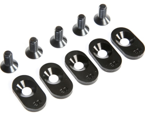 Engine mount Insert & Screws Black 20T 5 : 5ive-T 2.0 photo