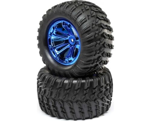 Wheel and Tire Mounted Blue Chrome 2 : TENACITY T photo