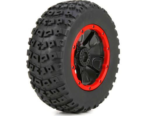 LOS45004 Left & Right Tire 1ea Premounted: 1:5 4WD Db XL photo