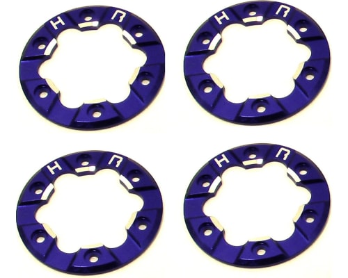 discontinued Aluminum Bead-Lock Ring (4)(Blue) - Losi Micro Craw photo