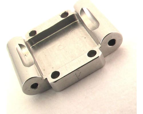 Aluminum Rear Arm Mount -1deg (Silver) - Losi 1/36 Micro-T photo