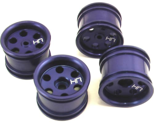 Aluminum Wide Offset Single-6 Wheels Set (Blue) - Losi Micro-T photo