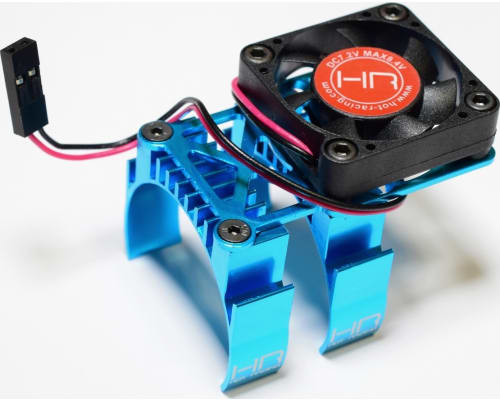 Clip-On Two-Piece Motor Heat Sink W/ Fan (Tamiya Blue) photo