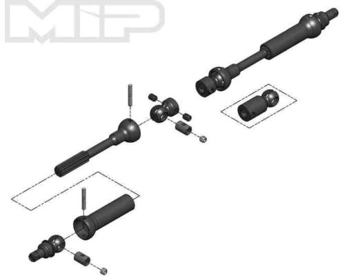 X-Duty Center Drive Kit 95 to 130mm w/ 5mm Hubs Vaterra photo