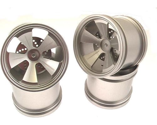 discontinued Silver Aluminum 5 Spoke Wheels (4) - Losi Mini LST photo