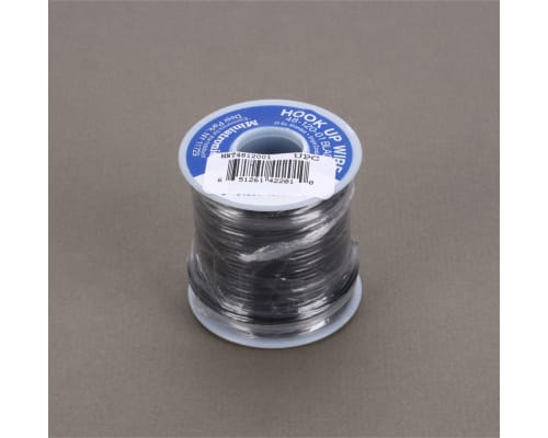 100 Feet Stranded Wire 22 Gauge Black photo