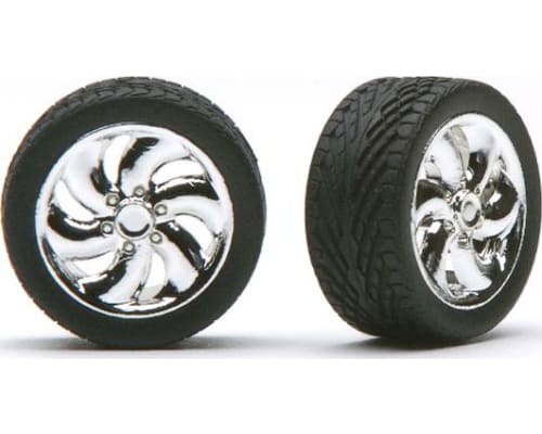 Cyclones Rims W/Tires Chrome - plastic model accessory photo