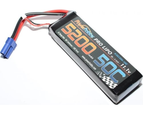 5200mah 11.1v 3s 50c LiPo Battery with Hardwired Ec5 Connector photo