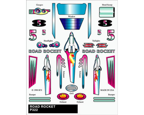 Stick-On Decals Road Rocket photo