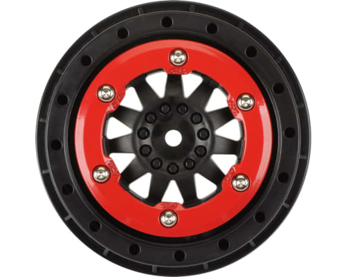 ProTrac F-11 2.2 inch /3.0 inch Red/Black Bead-Lock Wheels photo