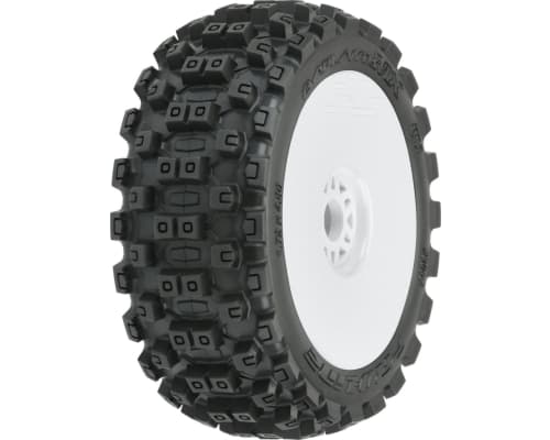 Badlands Mx M2 1/8 Buggy Tires Mounted White Front or Rear (2) photo