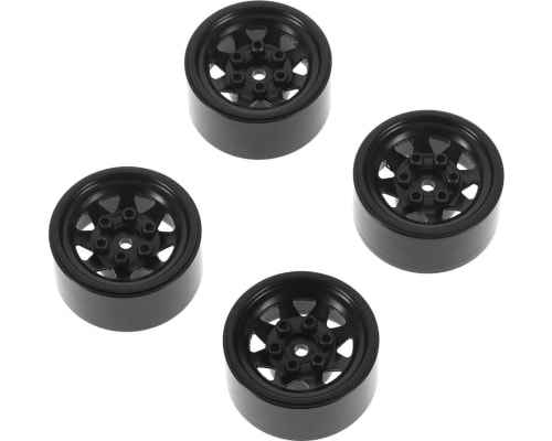 Stamped Steel 1.0 Inch Stock Beadlock Wheels Black photo