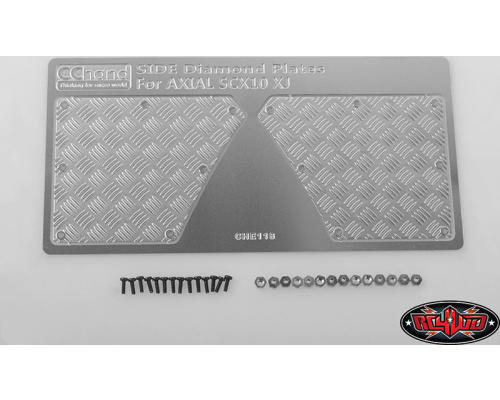 Rear Diamond Plates for Axial SCX10 XJ photo