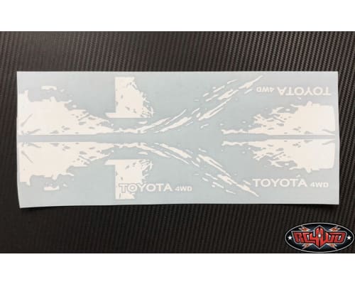 RC4WD Dirty Stripes for Mojave II 2/4 Door Decal Sheet (White) photo